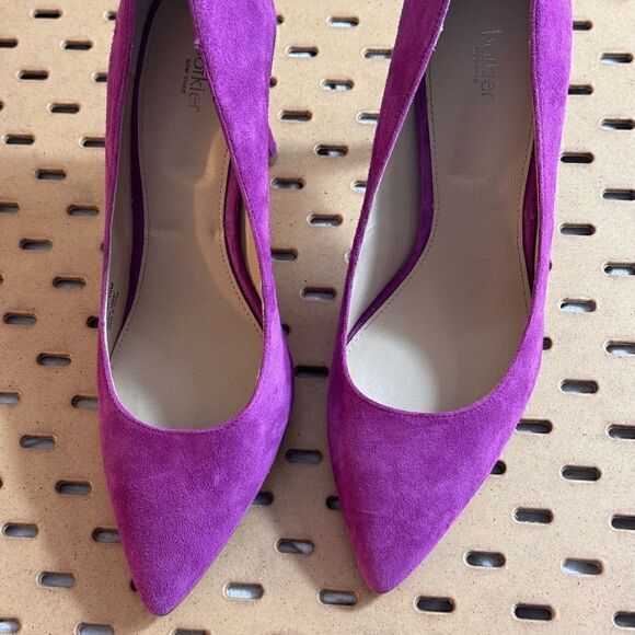 Botkier shoes Womens Sz 10 M high heels Leather suede Marci Raspberry Fizz Pump - Picture 6 of 14